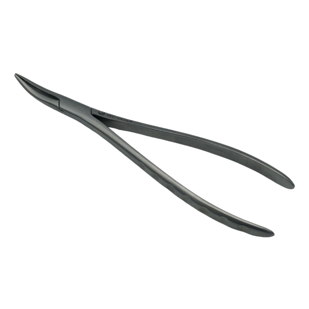 Curved Extraction Forceps for Incisor Fragments, L : 22cm
